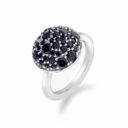 Stříbrný prsten Hot Diamonds Emozioni Bouquet Black ER010/K o 50 b