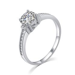 Moiss Elegantní Stříbrný Prsten S Čirými Zirkony R00006 53 Mm