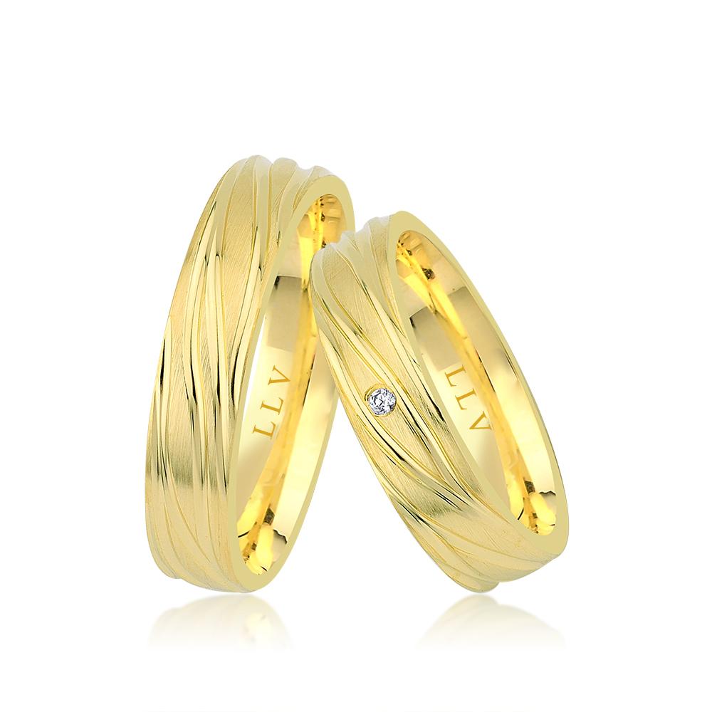 Lillian Vassago Snubní prsteny AMG1028 Barva zlata: Růžová, Druh kamene: Zirkony image 1