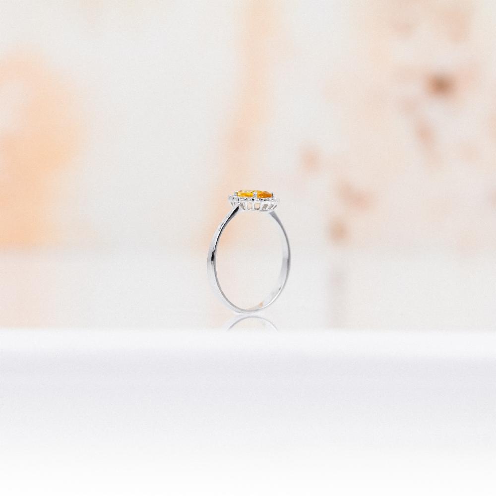 Lillian Vassago Zlatý prsten s citrínem a brilianty LLV11-SMR5637-02-CIT image 5