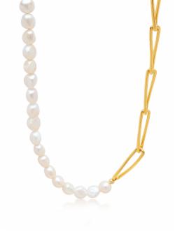 Náhrdelník Nialaya Baroqe Pearls & Twisted Link