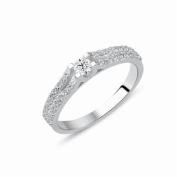 Lillian Vassago Zlatý prsten RMD1017/2 Barva zlata: Bílá, Druh kamene: Zirkon