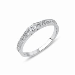 Lillian Vassago Zlatý prsten RMD1017/1 Barva zlata: Bílá, Druh kamene: Zirkon