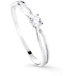 Cutie Diamonds Třpytivý Zásnubní Prsten Z Bílého Zlata S Briliantem Dz8027-00-X-2 48 Mm