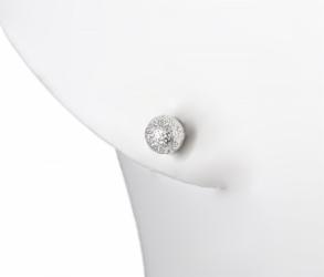 Klára Bílá Jewellery Stříbrné Minimalistické Náušnice Luna Pecky Se Stříbrnou Kuličkou