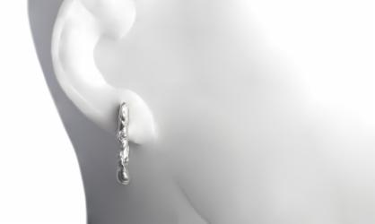 Klára Bílá Jewellery Dámské Visací Náušnice Aqua Stříbro 925/1000