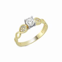 Lillian Vassago Zlatý prsten LLV03-ENGR0863Y