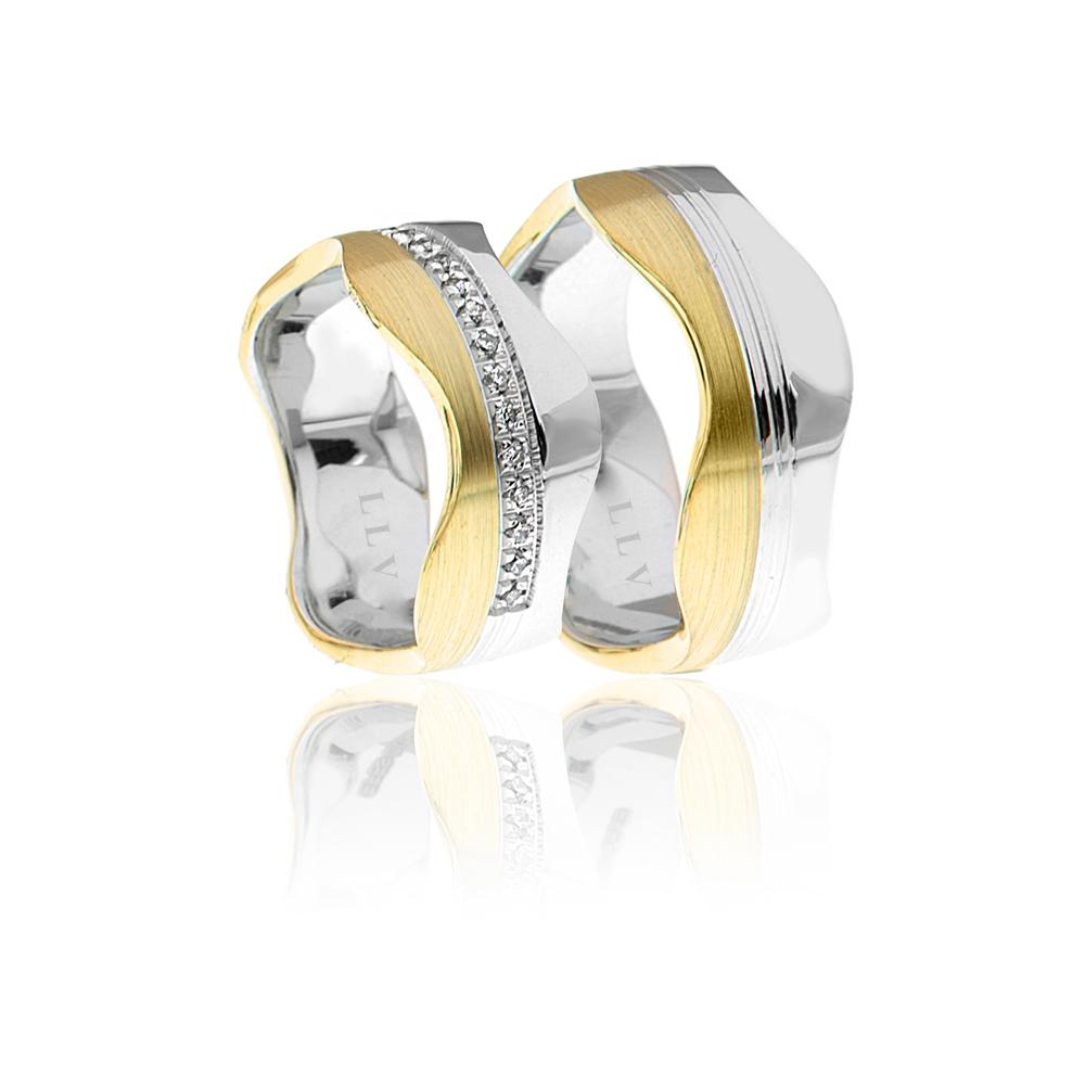 Lillian Vassago Snubní prsteny FS-9001 Barva zlata: Z-B kombinovaná - žlutá/bílá image 1