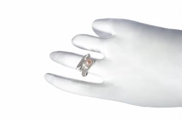 Klára Bílá Jewellery Dámský Stříbrný Prsten Delf S Perlou 62 (19,8mm), Barva Perly: Růžová