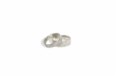 Klára Bílá Jewellery Stříbrné Snubní Prsteny Tepané 41 (13,0mm)