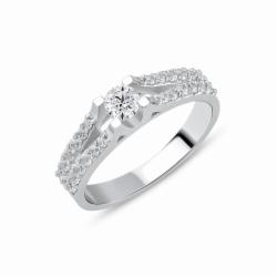 Lillian Vassago Zlatý prsten RMD1017/4 Barva zlata: Bílá, Druh kamene: Zirkon
