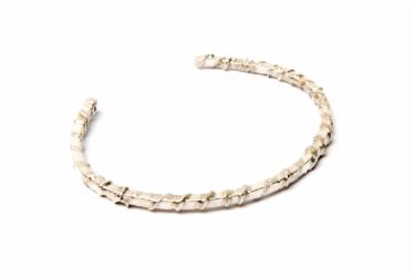 Klára Bílá Jewellery Unisex Stříbrný Minimalistický Náramek Line Xxs (14-16cm) Pro Ženy