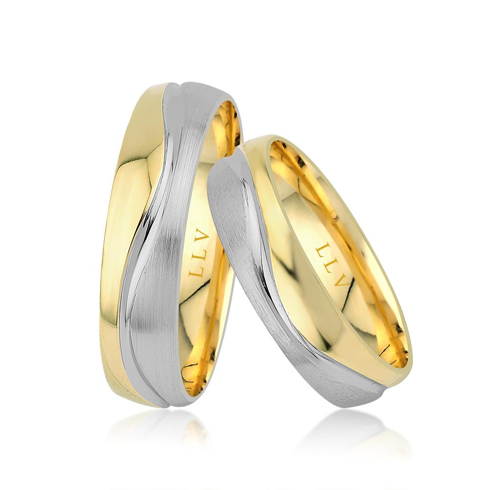 Lillian Vassago Snubní prsteny AMG1019 Barva zlata: Z-B kombinovaná - žlutá/bílá image 1