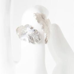 Klára Bílá Jewellery Dvojitý Dámský Stříbrný Prsten Oak S Listy 41 (13,0mm)