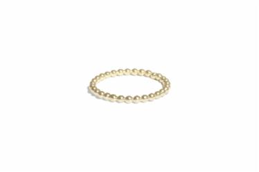 Klára Bílá Jewellery Unisex Zlatý Prsten Bond Kuličky 41 (13,0mm)