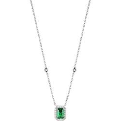Morellato Stříbrný Náhrdelník Se Zeleným Krystalem Tesori Saiw55