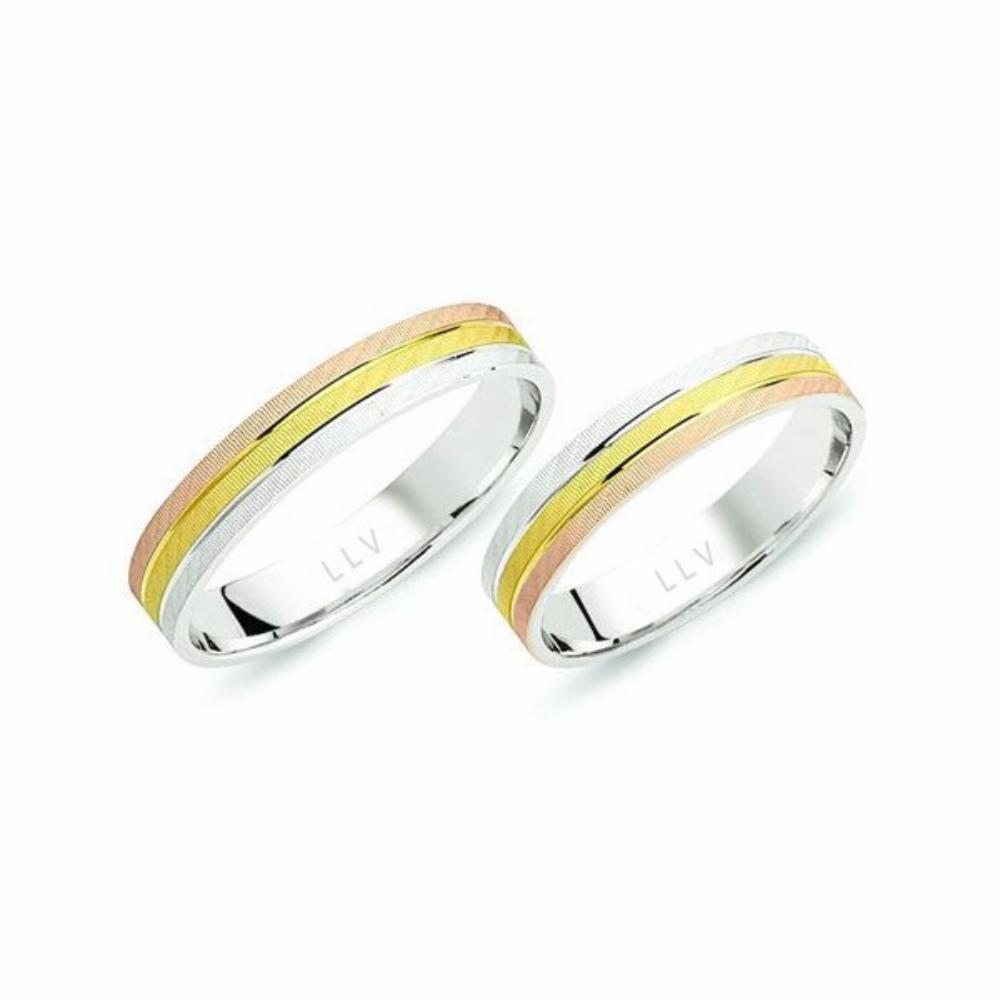 Lillian Vassago Snubní prsteny F1717E Barva zlata: ZBR kombinovaná - žlutá/bílá/řůžová image 1