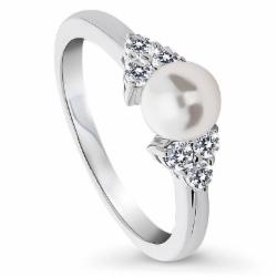 Olivie Stříbrný Prstýnek Perla 5348 Velikost Prstenů: 6 (Eu: 51-53)