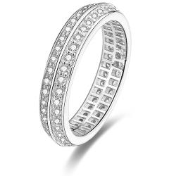 Beneto Stříbrný Prsten S Krystaly Agg203 52 Mm