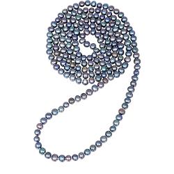 Jwl Luxury Pearls Dlouhý Náhrdelník Z Pravých Modrých Perel Jl0531