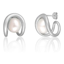 Jwl Luxury Pearls Módní Náušnice Ze Stříbra S Pravou Perlou Jl0651