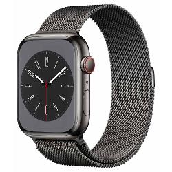 Apple Apple Watch Series 8 Gps + Cellular 41mm Graphite Steel, Graphite Milanese Loop