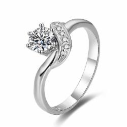 Olivie Stříbrný Zásnubní Prsten 4333 Velikost Prstenů: 8 (Eu: 57-58)