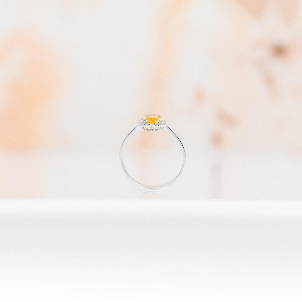 Lillian Vassago Zlatý prsten s citrínem a brilianty LLV11-SMR5637-02-CIT image 7