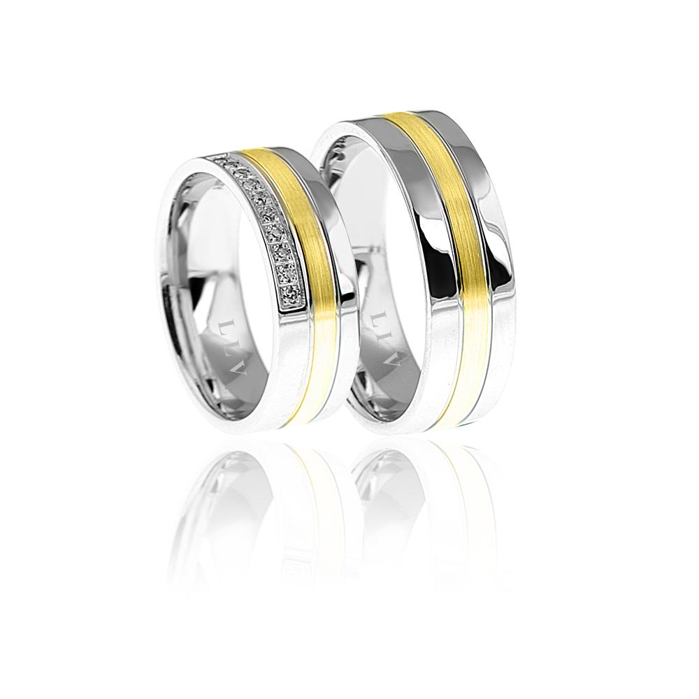 Lillian Vassago Snubní prsteny HV-037 Barva zlata: Z-B kombinovaná - žlutá/bílá image 1