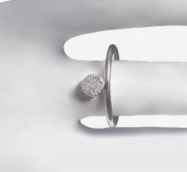 Klára Bílá Jewellery Dámský Stříbrný Minimalistický Prsten Luna Se Stříbrnou Placičkou 41 (13,0mm)