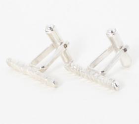 Klára Bílá Jewellery Unisex Stříbrné Minimalistické Manžetové Knoflíčky Line